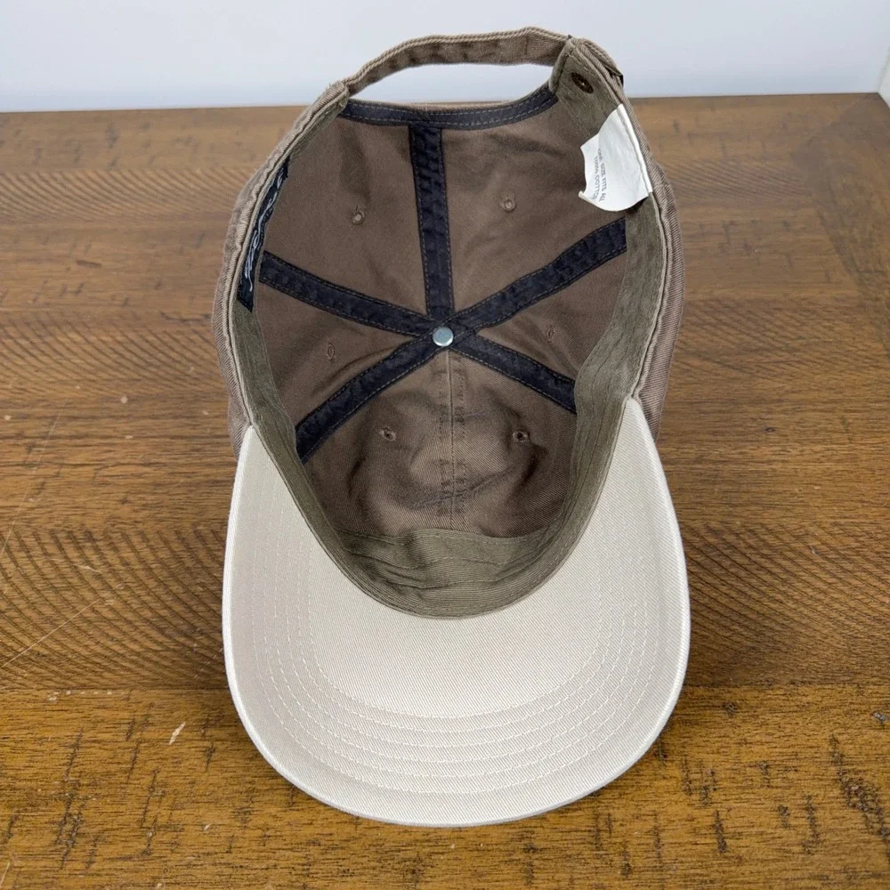 VTG Titleist Hat Mens Brown Script Logo Adjustable Cotton Golf Dad Cap Y2K